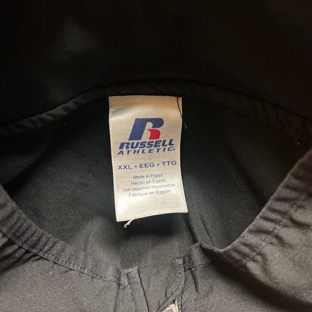 Russell Athletic ESPN Quarter Zip Pullover Jacket Mens XXL Black Windbreaker - Picture 5 of 6